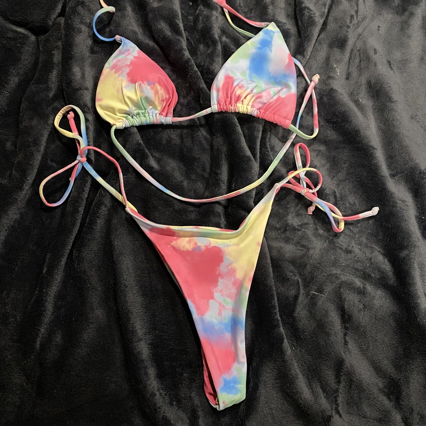 Tie Dye Thong Bikini Myusedpantystore